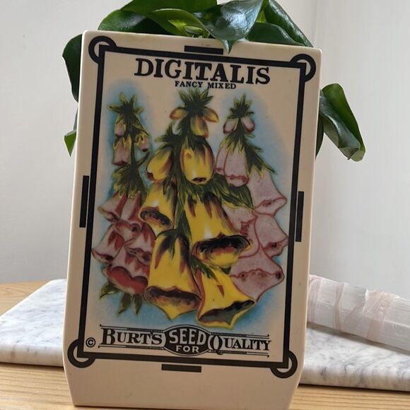 Vintage Burt’s Seed for Quality- Digitalis fancy mix ceramic sign - Picture 1 of 10